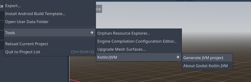 Godot menu